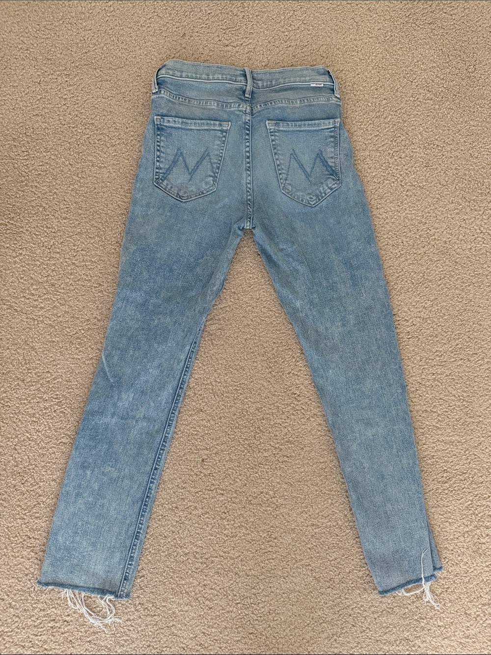 MOTHER Light Blue High-Rise Skinny Jeans